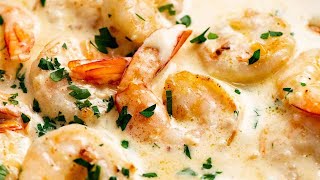 Creamy Garlic Prawns Shrimp [upl. by Nosretep]