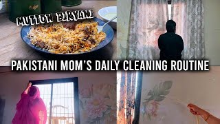 Pakistani Mom’s Daily Cleaning Routine  Mutton Biryani  daily vlog [upl. by Kasevich]