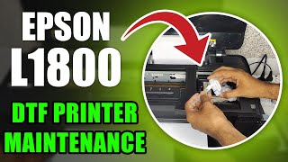 Epson L1800 DTF Maintenance  Epson L1800 DTF printing [upl. by Yonina]