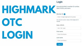 Highmark OTC Login Store Benefits Catalog ⏬👇 [upl. by Beaufert]