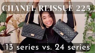 Chanel reissue 225 NOW and THEN Comparison between 24 series vs 13 series [upl. by Eitirahc]