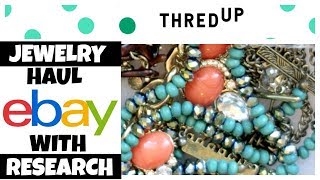 ThredUp Jewelry Reject Rescue Box Haul  Resell on Ebay  Thred Up Jewelry 34 into 250 Profit [upl. by Mojgan465]