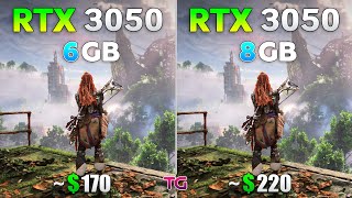 RTX 3050 6GB vs RTX 3050 8GB  Test in 8 Games [upl. by Eerat]