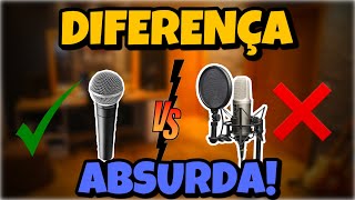 MICROFONE CONDENSADOR OU DINÂMICO Qual é o melhor home studio produção musical gravação [upl. by Buchbinder]