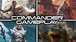 Aragorn the Uniter vs Saruman vs Elas il Kor vs Thalia and Gitrog  Commander EDH Gameplay [upl. by Argela]