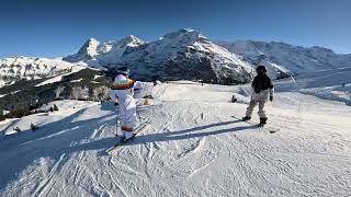 Piste 2 blue LauterbrunnenMÃ¼rren Switzerland [upl. by Anitselec895]