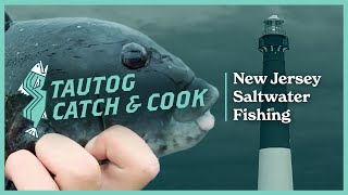 Tautog Catch amp Cook at Barnegat Inlet  NJ Saltwater Fishing [upl. by Champaigne]