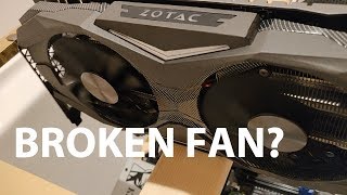 Attempting to Fix a Broken ish Fan on a Zotac GTX 1070 [upl. by Cocks]