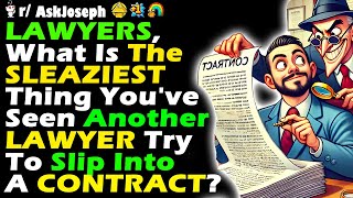 LAWYERS What Is The SLEAZIEST Thing Youve Seen Another LAWYER Try To Slip Into A CONTRACT [upl. by Nosirrag468]