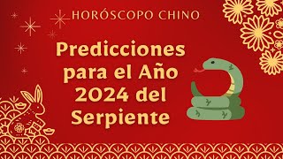 PREDICCIONES HORÓSCOPO CHINO SERPIENTE 🐍 1929 1941 1953 1965 1977 1989 2001 2013 y 2025 [upl. by Llerad]