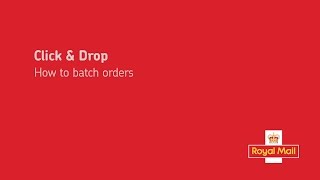 Click amp Drop  How to batch orders [upl. by Euqnomod]