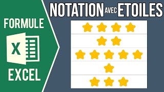 EXCEL  FAIRE UN SYSTÈME DE NOTATION AVEC ÉTOILES En utilisant la formule REPT ⭐⭐⭐⭐⭐ [upl. by Rumery336]