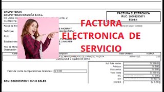 COMO EMITIR UNA FACTURA ELECTRONICA DE SERVICIO  SUNAT 2023 [upl. by Esilrac373]