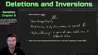 Chromosomal Rearrangements Deletions and Inversions  Genetics Ep 31 [upl. by Tombaugh]