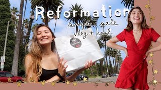 i went to a REFORMATION SAMPLE SALE vlog  haul [upl. by Eizdnil]