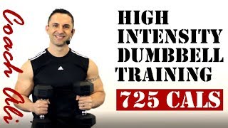 The Ultimate HIIT Workout With Weights  60mins High Intensity Interval Workout With Dumbbells [upl. by Anilag307]