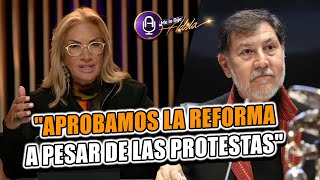 NOROÑA APRUEBA REFORMA JUDICIAL pese a la VIOLENCIA y protestas en el Senado  MLDA [upl. by Ecnatsnoc711]