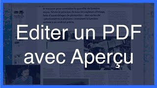 Astuce Mac  Editer un PDF avec Aperçu [upl. by Ariajay]