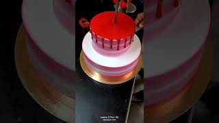 Step by cake 🎂🎂 storberry jelly cake 🎂🎂 design short video cake [upl. by Anaicilef]