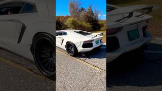 Liberty Walk Lamborghini Aventador at the Newport Car Museum shorts lamborghini supercar [upl. by Nylcsoj]