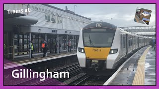 Southeastern and Thameslink Trains at Gillingham Station [upl. by Tsirc]