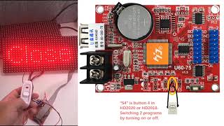 Video Tutorial of Button S4 Feature in U6075 Huidu Controller [upl. by Louisa]