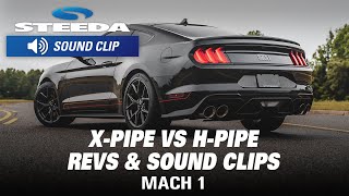 2021 Mach 1 XPipe vs HPipe Resonator Delete Exhaust Sounds [upl. by Akeem669]