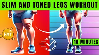 Get SLIM and TONED Legs fast with this Daily 10Minute Workout [upl. by Barcus]