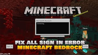 How To Fix All Sign In Error In Minecraft Bedrock Edition 2021 All Platforms [upl. by Alamak]