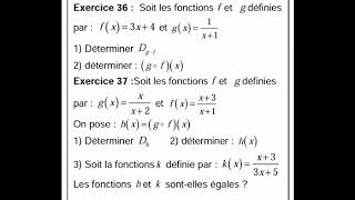 Composée de deux fonctions exercices corrigés [upl. by Dionis]