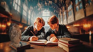 ✧˖°📚 Study with Fred amp George Weasley 📚✧˖° Writting page flipping muffled chatter [upl. by Bradstreet111]