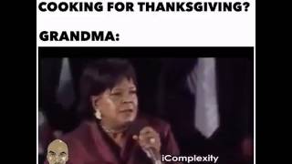 Grandma Thanksgiving Rap Song quotBeans Greens Potatoes Tomatoesquot Lyrics [upl. by Eserahc]