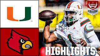 Miami Hurricanes vs Louisville Cardinals  Full Game Highlights  ESPN College Football [upl. by Newfeld494]