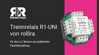 Trennrelais R1UNI  für bis zu 2 Motore zur praktischen Parallelschaltung [upl. by Cuthburt]