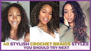 Easy Crochet Braids Hairstyles Compilation 💜 [upl. by Adachi840]