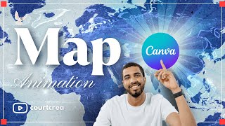 World Map Zoom Animation in Canva 🌍🗺️ [upl. by Htiffirg]