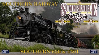 Southern Railway Summerville Steam Special Doubleheader 2024  Southern 630 amp 4501 [upl. by Peacock]