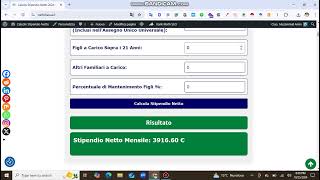 Calcolo Stipendio Netto 202425Netto Tasca [upl. by Ahsenar48]