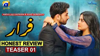 Faraar  Teaser 01  Honest Review amp News  Laiba Khan amp Ali Ansari  Upcoming Project [upl. by Arocahs]