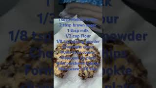 Single serv cookie recipe🍪🥛🧋🍩🍫🥧🍦 music [upl. by Fidellia]