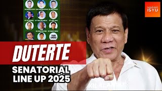 HALA DUTERTE SENATORIAL LINE UP 2025 NARITO NA KILALANIN madamisyu [upl. by Daj]