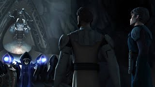 Anakin amp Kenobi vs Geonosian Queen 4K HDR  Star Wars The Clone Wars [upl. by Rojas146]