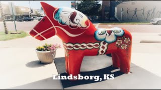 Lindsborg KS Wandering Walks of Wonder Slow TV Walking Tour 4K [upl. by Anelhtac]