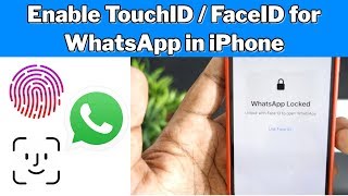 Enable Touch ID  Face ID for WhatsApp in iPhone [upl. by Bjorn]