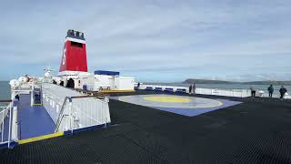 Aboard MV Stena Europe Heading Out of the Bay 24324 [upl. by Ynnob]