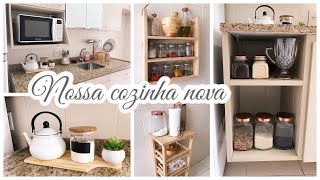 ORGANIZAÇÃO DOS ARMÁRIOS  TOUR PELA NOSSA COZINHA NOVA  Simplifique [upl. by Turmel363]