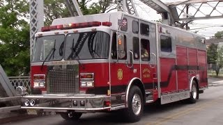 Carlstadt Fire Department Rescue 705 And Chief Responding 53016 [upl. by Aimek]