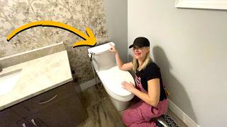 How to Wallpaper Behind a Toilet [upl. by Queston]