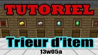 MINECRAFT Tutoriel TRIEUR DITEM 100  Automatique  13w10a [upl. by Relluf]