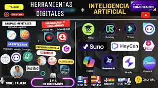 TALLER EN VIVO HERRAMIENTAS DIGITALES  INTELIGENCIA ARTIFICIAL [upl. by Byrd623]